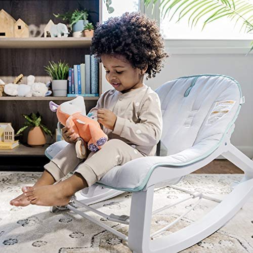 Ingenuity Keep Cozy 3-in-1 Grow with Me Vibrating Baby Bouncer, Seat & Infant to Toddler Rocker, Vibrations & -Toy Bar, 0-30 Months Up to 40 lbs (Weaver)